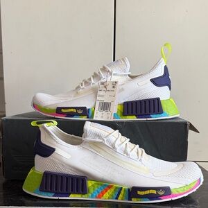 Adidas NMD R1 Spectoo Boost White Multicolor Men's Running Shoes